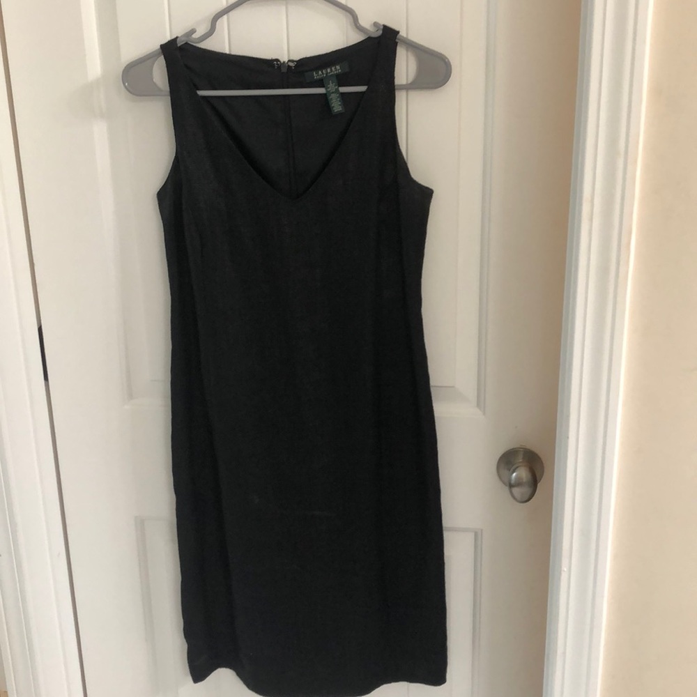 Lauren Ralph Lauren Lined Black Dress Sz 2